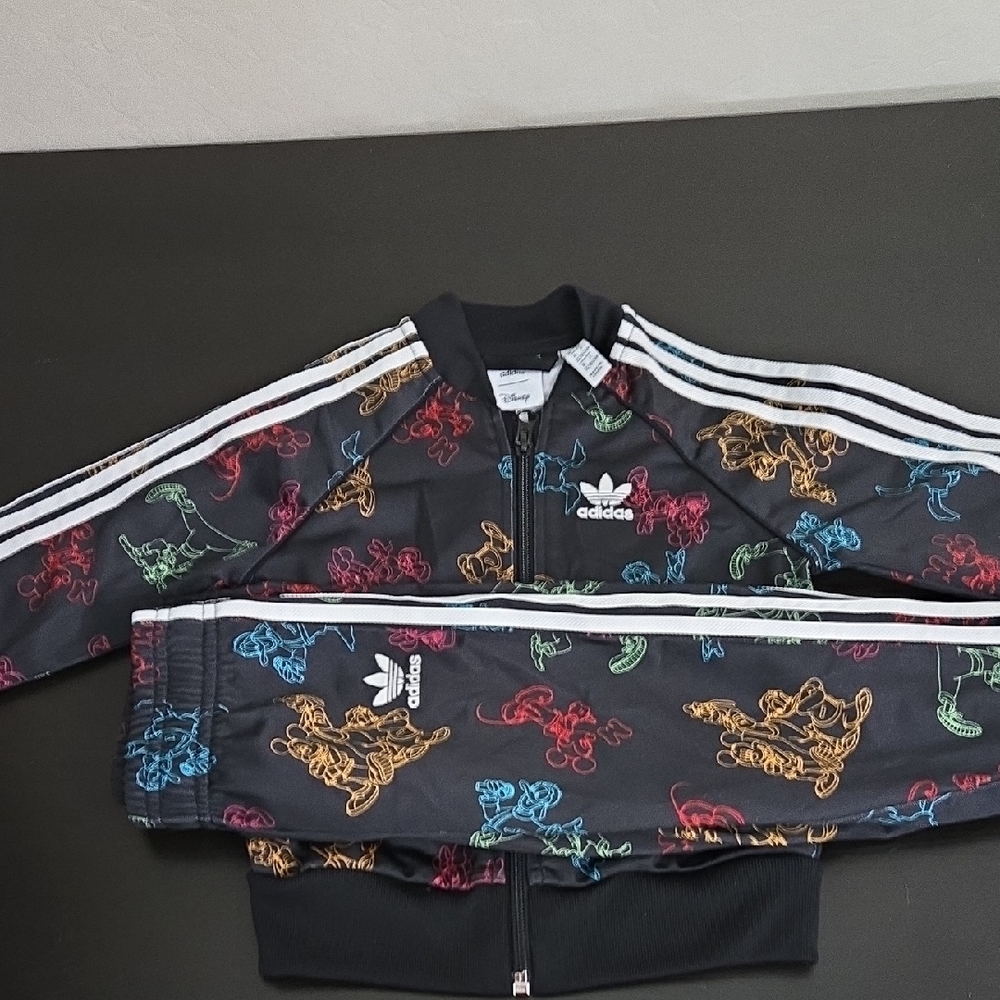 Adidas Disney Mickey And Friends SST  Black Tracksuit Set Infant Size 18-24m